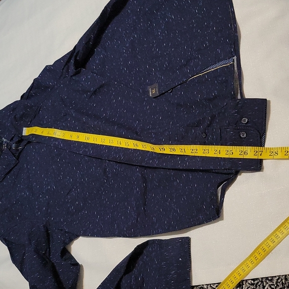 NWT  cactus man blue patterned long sleeve button up men's extra large - Picture 6 of 10